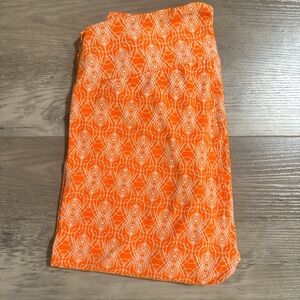 LuLaRoe Orange and White Leggings